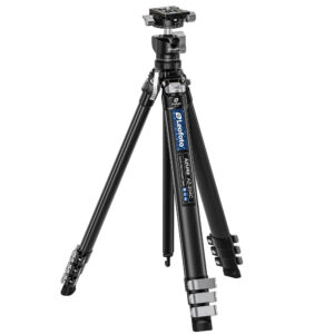 Leofoto AZ-204C Tripod opgevouwen in compacte transportstand