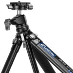 Leofoto AZ-204C Tripod detail van beenhoekverstelling en scharnierpunt