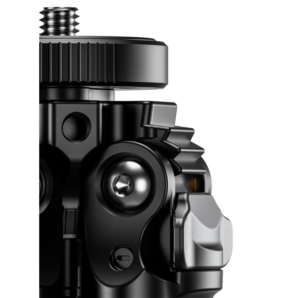 Leofoto AZ-204C Tripod close-up van balhoofdbediening en vergrendelknoppen