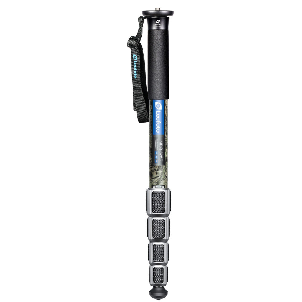 Leofoto MPQ-325C Monopod carbon camouflage eenbeinstatief volledig uitgeschoven