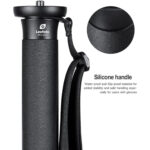 Leofoto MPQ-325C Monopod detail van siliconen handgreep met textuur en doorsnede