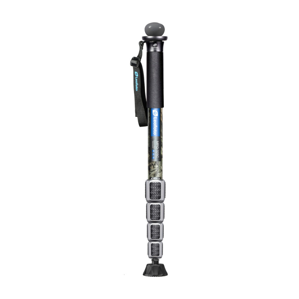 Leofoto Carbon Monopod camouflage carbon eenbeenstatief met polsriem en draaivergrendelingen