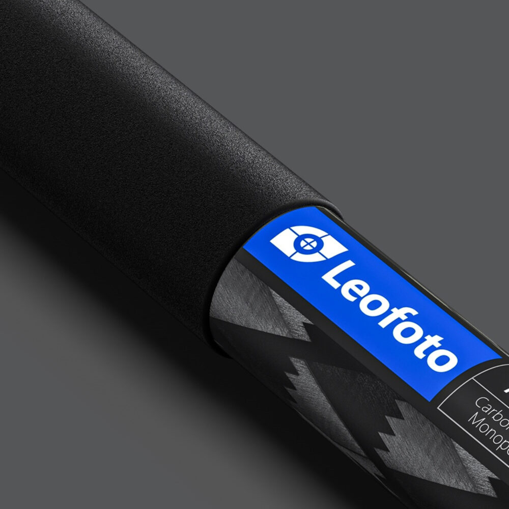 Leofoto MPQ-404C Monopod close-up van foam handgreep met Leofoto-logo