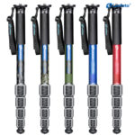 Leofoto MPQ-325C Monopod overzicht van beschikbare kleurvarianten naast elkaar