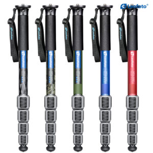 Leofoto MPQ-325C Monopod overzicht van beschikbare kleurvarianten naast elkaar