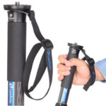 Leofoto MP-326C Monopod close-up van handgreep met polsriem en bovenplatform
