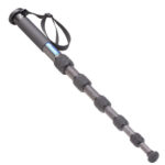 Leofoto MP-326C Monopod volledig uitgeschoven aanzicht met twist-lock vergrendelingen
