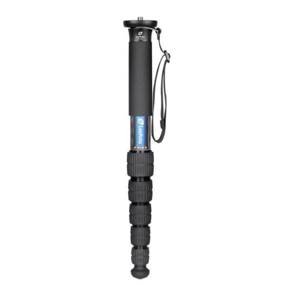Leofoto MP-366C Monopod volledig aanzicht met foam handgreep en polsriem