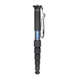 Leofoto MP-366C Monopod volledig aanzicht met foam handgreep en polsriem
