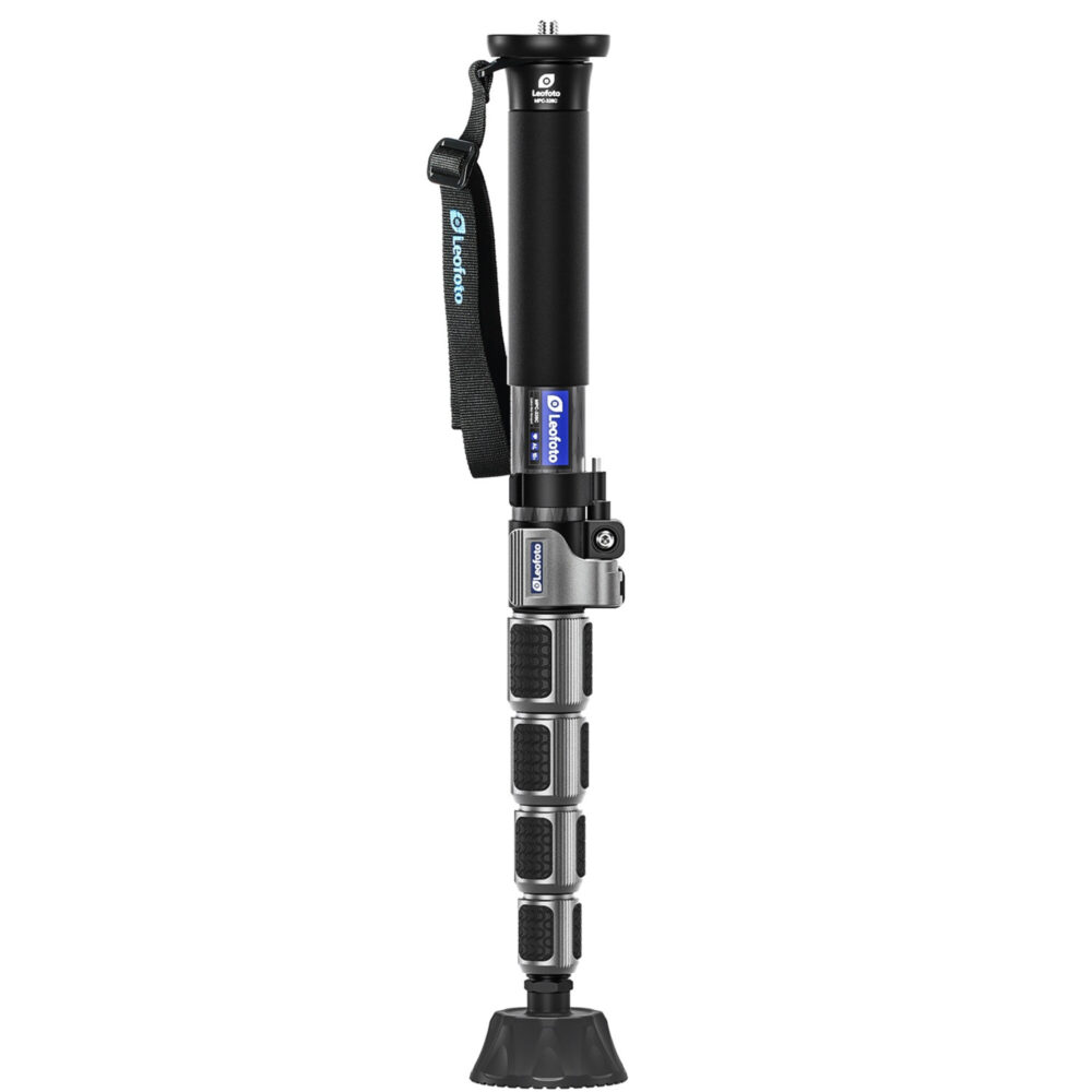 Leofoto MPC-326C Monopod volledig aanzicht met carbon secties en bovenklem