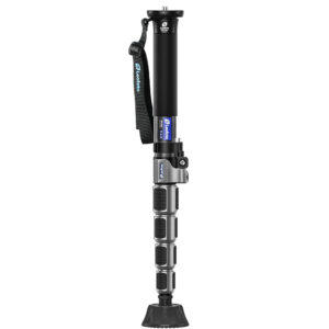 Leofoto MPC-326C Monopod volledig aanzicht met carbon secties en bovenklem
