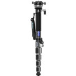 Leofoto MPC-366CL Monopod volledig aanzicht met carbon secties en panoramakop