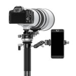 Leofoto MPC-366CL Monopod in gebruik met camera-opstelling op Arca-Swiss snelkoppeling