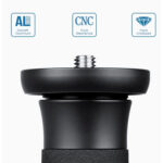 Leofoto MPQ-325C Monopod detail van bovenplaat met schroefdraad en CNC-afwerking