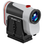 Leofoto GMC-03 Statiefadapter met gemonteerde afstandsmeter op de klem
