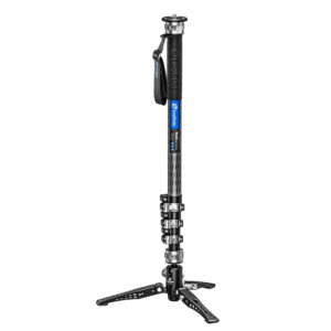 Leofoto MF-324CL Monopod volledig aanzicht met carbon buis, draaglus en VD-04 voet