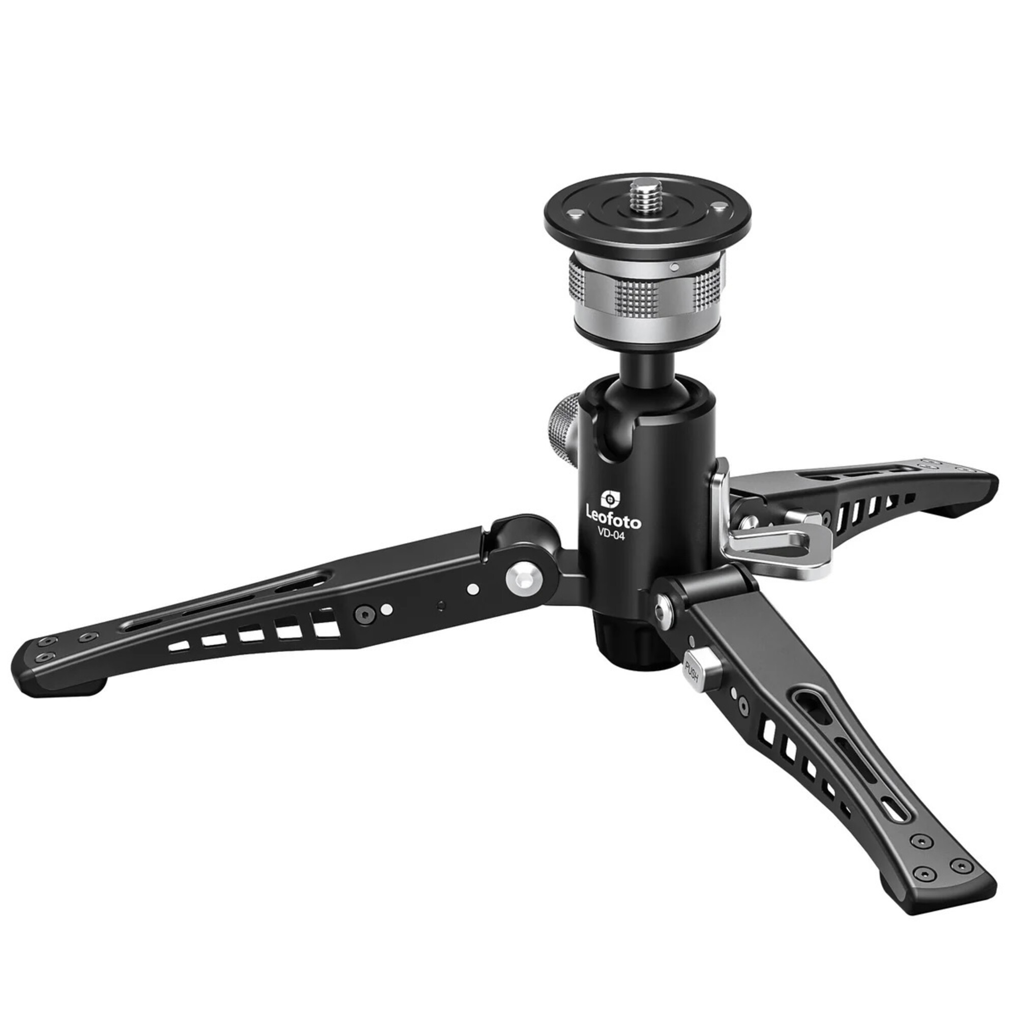 Leofoto MF-324CL Monopod VD-04 zwenk-/kantelvoet met voetpedaal en 1/4"-aansluiting