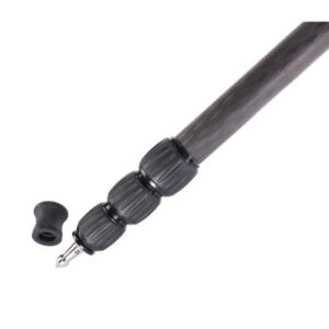 Leofoto MP-284C Monopod close-up van carbon poten met draaivergrendelingen en afneembare rubbervoet met spike