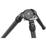 Leofoto SO-362CX Geweerstatief schema dat toont hoe de 75mm platform, videohalfschotel en middenzuil worden gewisseld