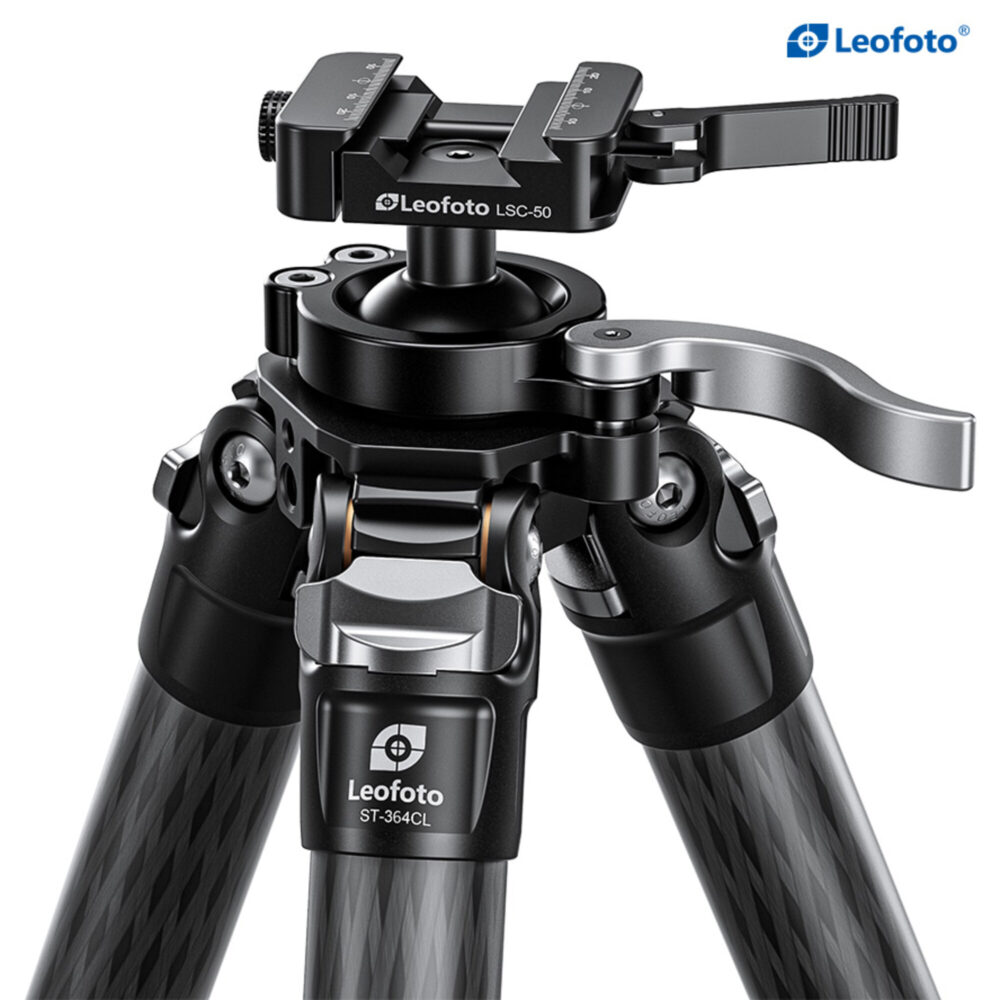Leofoto ST-364CL Tripod close-up van statiefkop met nivelleerkogel en vergrendelhefboom