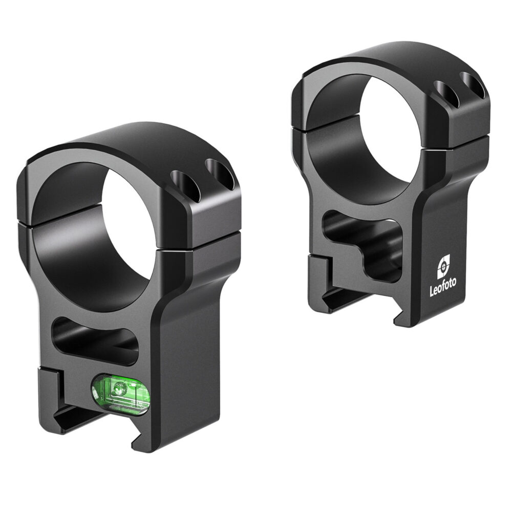 Leofoto SR-3036 Montageringen set van twee 30mm ringen met geïntegreerde waterpas