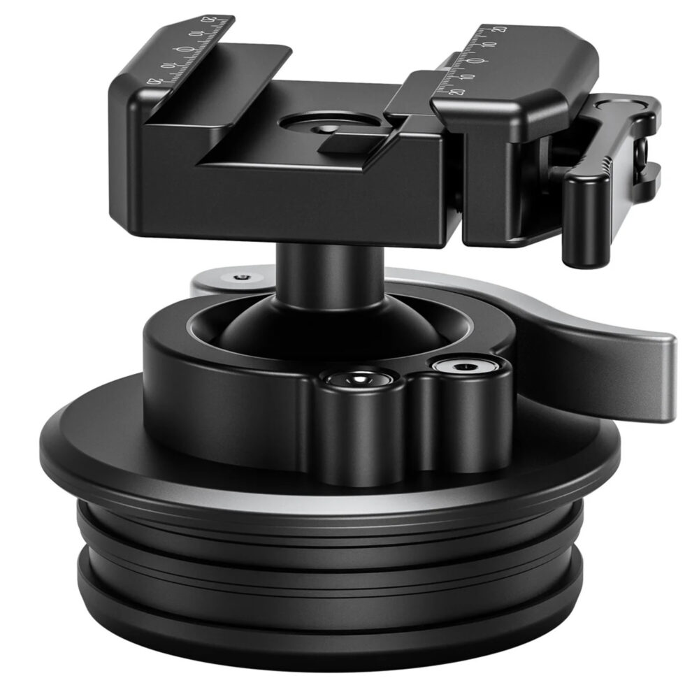 Leofoto STB-75X Montageplatform close-up zijaanzicht met ultralage bouw en geïntegreerde 75 mm systeemadapter