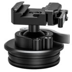 Leofoto STB-75X Montageplatform close-up zijaanzicht met ultralage bouw en geïntegreerde 75 mm systeemadapter