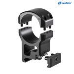 Leofoto SR-3036 Montageringen close-up van ring met waterpas en Picatinny-klem