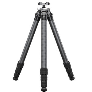 Leofoto ST-364C Tripod volledig uitgeklapt vooraanzicht met carbon poten