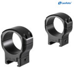 Leofoto SR-3428 Montageringen set van twee ringen in zijaanzicht met Picatinny-klemvoet