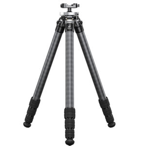 Leofoto ST-324C Tripod volledig uitgeklapt vooraanzicht met carbon poten