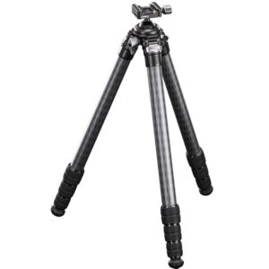 Leofoto SK-324C Tripod volledig carbon statief uitgeklapt met draaivergrendelingen