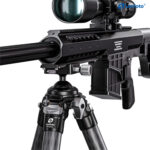 Leofoto SK-324CL Tripod langwapen gemonteerd op statief met nivelleerkogel als steun