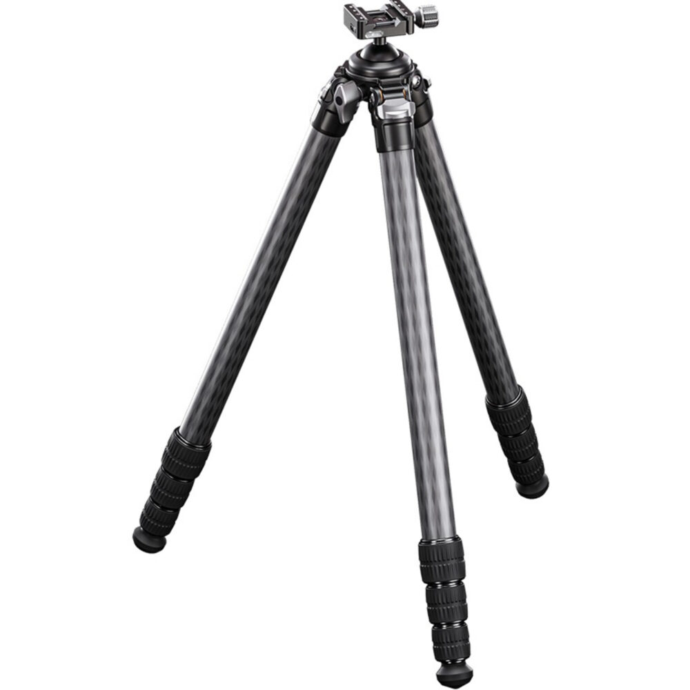 Leofoto SK-324CL Tripod volledig uitgeklapt carbon statief met draaivergrendelingen