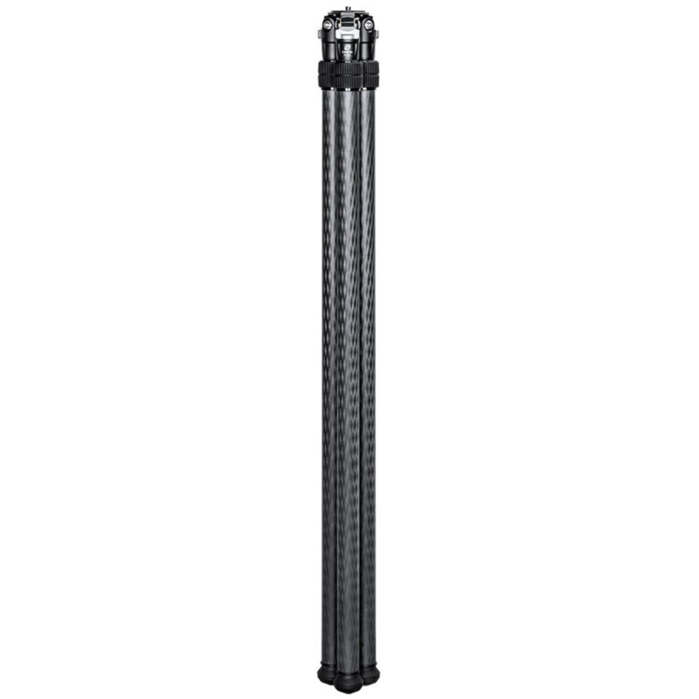 Leofoto SO-282C Geweerstatief close-up van carbon pootsegment met ruitweving