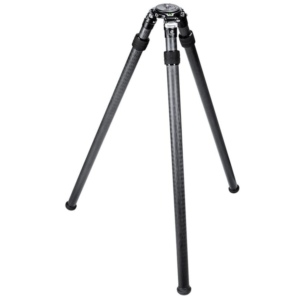 Leofoto-SO-322C-Inverted Leofoto SO-322C Inverted Geweerstatief volledig uitgeklapt carbon statief met rubbervoeten