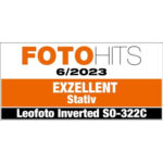 Leofoto-SO-322C-Inverted-4 Leofoto SO-322C Inverted Geweerstatief productlabel met beoordeling en modelnaam