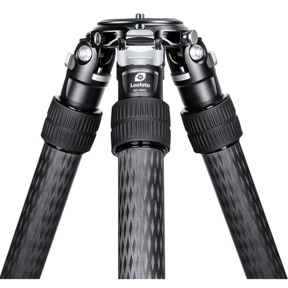 Leofoto SO-362C Geweerstatief close-up van pootsegmenten met draai-vergrendelingen