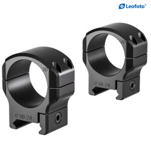 Leofoto SR-3024 Montageringen zijaanzicht van de ringen met Picatinny-klemming