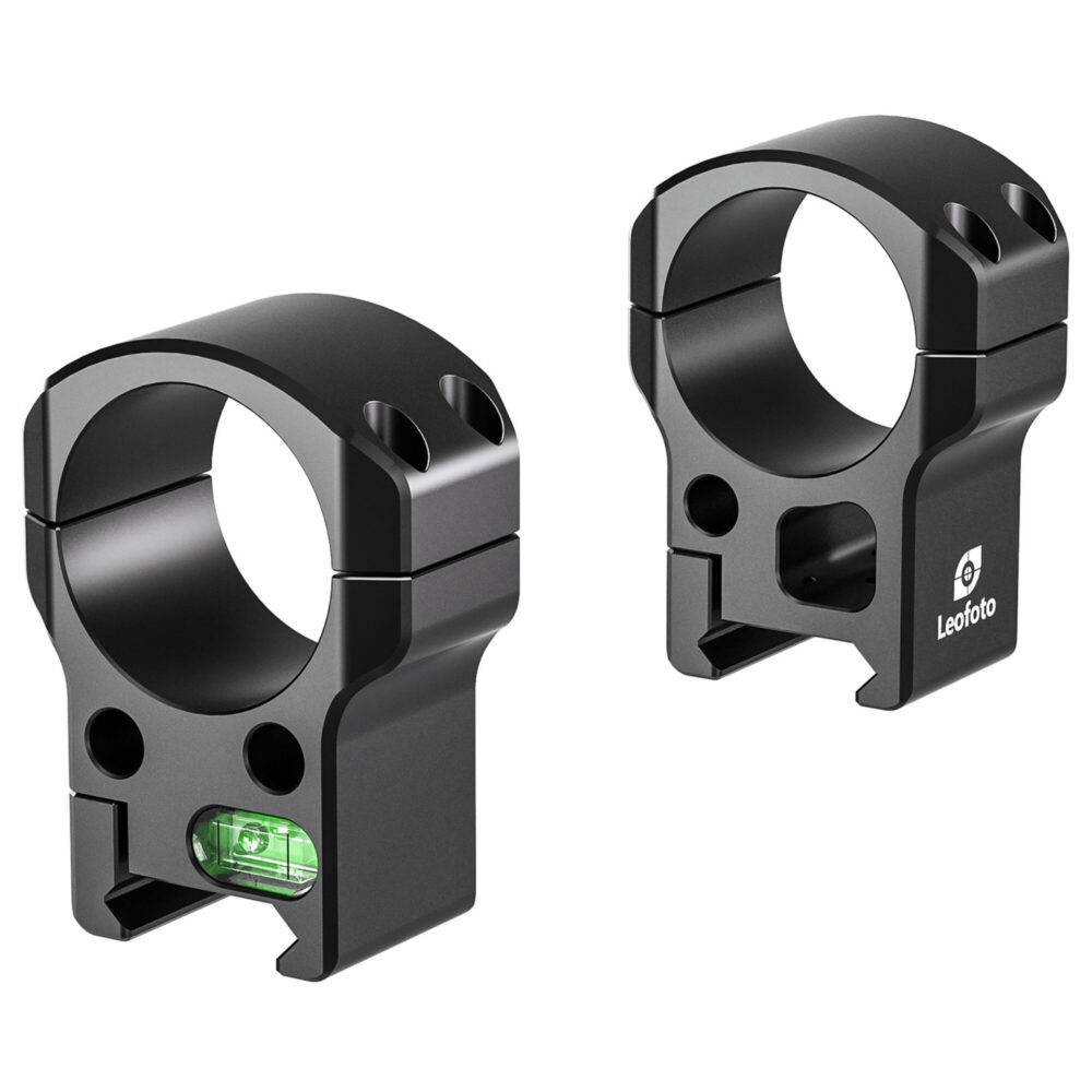 Leofoto SR-3032 Montageringen set van twee 30mm ringen met geïntegreerde waterpas