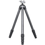 Leofoto SA-364CL Tripod volledig uitgeklapt carbon statief op neutrale achtergrond