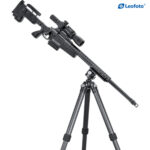 Leofoto SA-364CL Tripod langwapen gemonteerd op statief als stabiele schiet- of observatiesteun