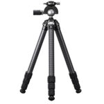Leofoto SA-404C Tripod volledig uitgeklapt carbon statief met kogelkop