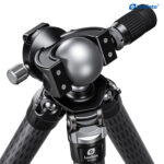 Leofoto SA-404C Tripod close-up van MH-60S kogel en vergrendelknoppen
