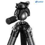 Leofoto SA-404C Tripod detail van MH-60S kogelkop met bedieningsknoppen