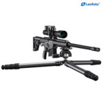 Leofoto SA-404C Tripod langwapen in schietopstelling met bipod als praktijkvoorbeeld
