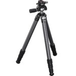 Leofoto SA-364C Tripod volledig uitgeklapt vooraanzicht met carbon poten