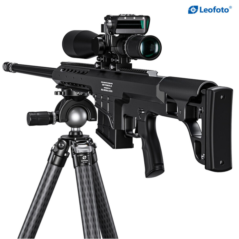 Leofoto SA-404C Tripod langwapen op statief in verhoogde schiet- of observatiepositie