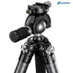 Leofoto SA-364C Tripod zijaanzicht van balhoofd met vergrendeling en frictieknop