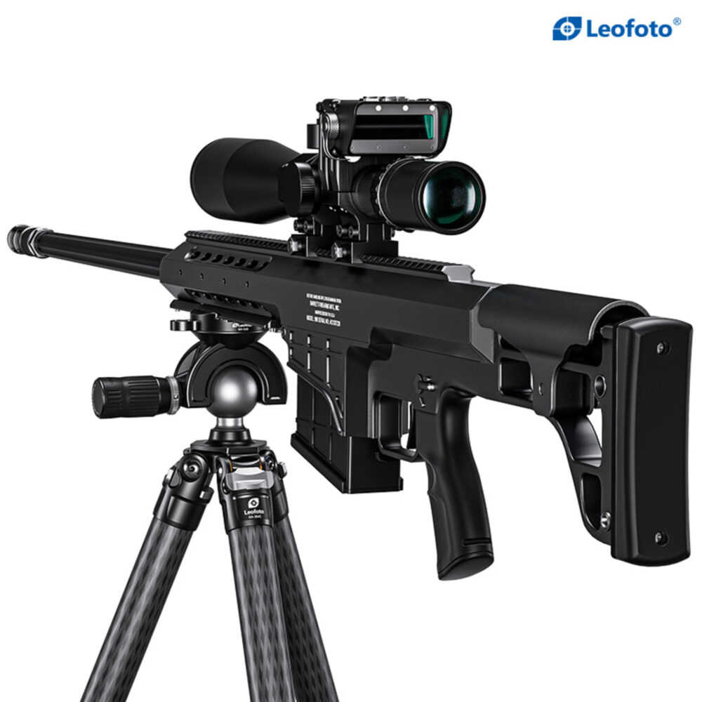 Leofoto SA-364C Tripod geweeropstelling op statief als schietsteun